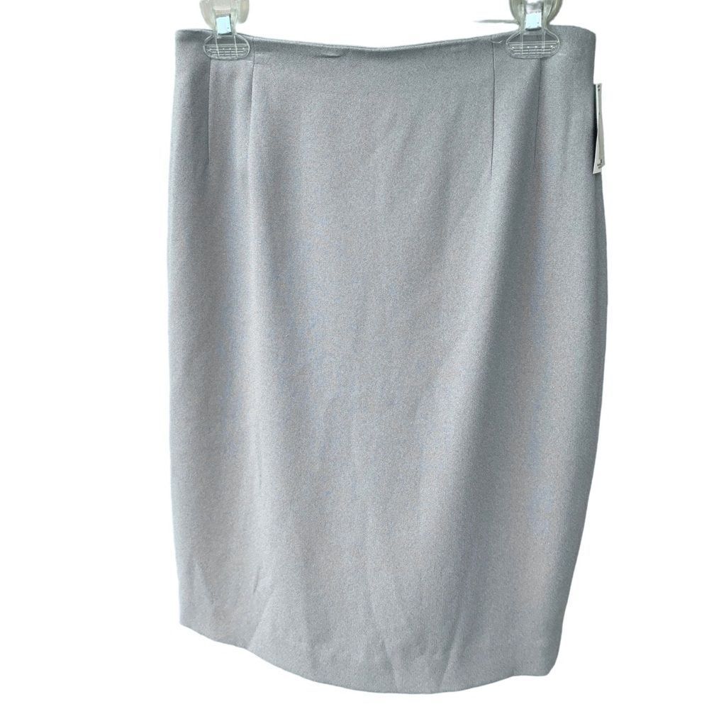 NWT Liz Claiborne Fully Lined Grey Straight Skirt Dress Business Casual size 8
